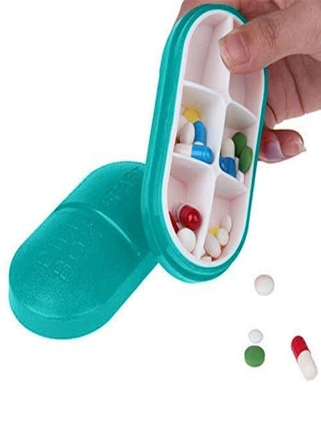 Vroxy 6 Parts Rectangle Shaped Portable Pill Box || Multipurpose Portable Pill Box || Medicine Case Medicine Tablet Holder || for Outdoor Travelling, Picnic, Time Usable Pill Box (1Pcs) - Image 3